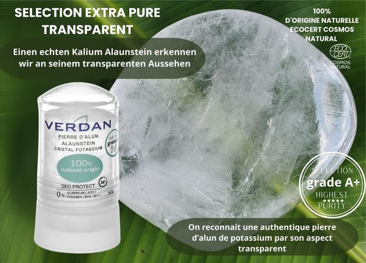 Image du produit Verdan Pierre d'alun degré A+ déodorant naturel Eco 60 g (Stick, 112 ml)
