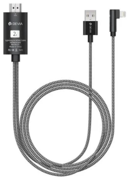 Immagine prodotto Devia Cavo HDMI serie Storm (da HDMI a lightning) nero (2 m, HDMI)