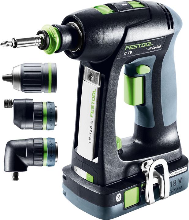 Actual product image Festool Cordless drill/driver C 18 HPC 4.0 I-Set (Rechargeable battery operated)