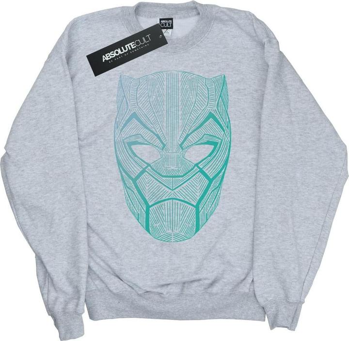 Actual product image Boys Black Panther Tribal Mask Sweatshirt (128)