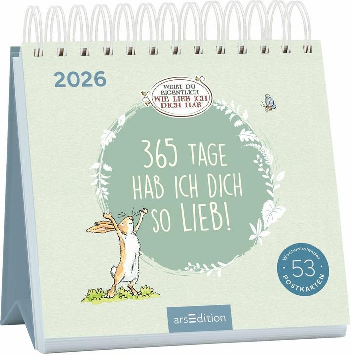Produktbild Postkartenkalender Weisst du eigentlich, wie lieb ich dich hab? 2026 (Harter Einband, Deutsch)