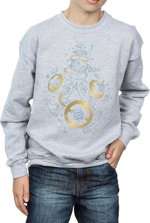Actual product image Star Wars Boys The Last Jedi BB-8 Deconstructed Sweatshirt (128)