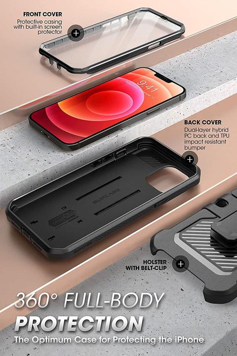 Actual product image Supcase Dėklas Unicorn Beetle Pro Apple iPhone 13 Pro Max Juodas (Apple iPhone 13 Pro Max)