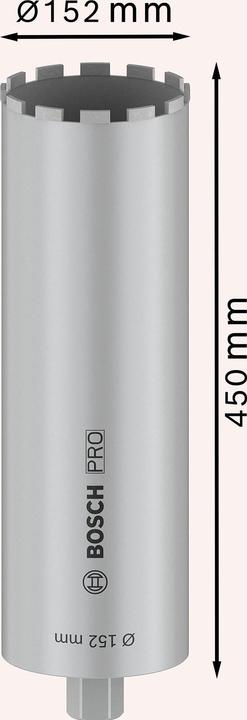 Actual product image Bosch Professional Zubehör PRO Core Cutter wet, 152 x 450 mm, 1 1/4-inch UNC (152 millimetres)