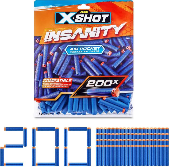 Immagine prodotto Xshot - Confezione di ricarica per 200 freccette Insanity