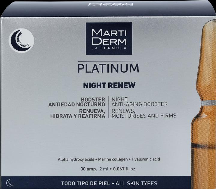 Actual product image Martiderm Platinum Night Renew Ampoules 30 x 2 ml (60 ml)