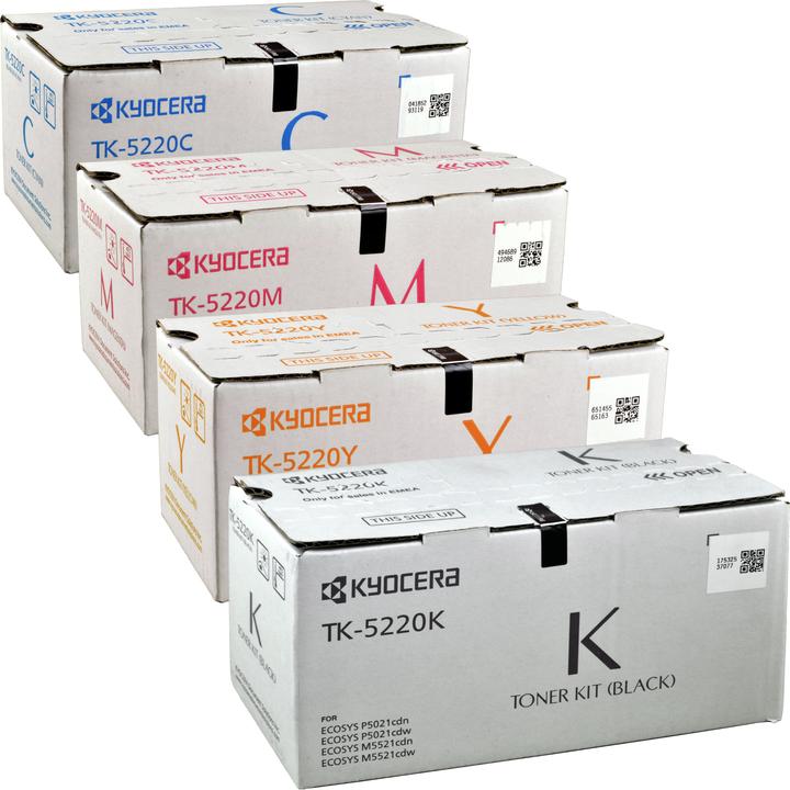 Actual product image Kyocera 4 Toner TK-5220 Multipack K C M Y 4-coloured (M, C, FC, Y)