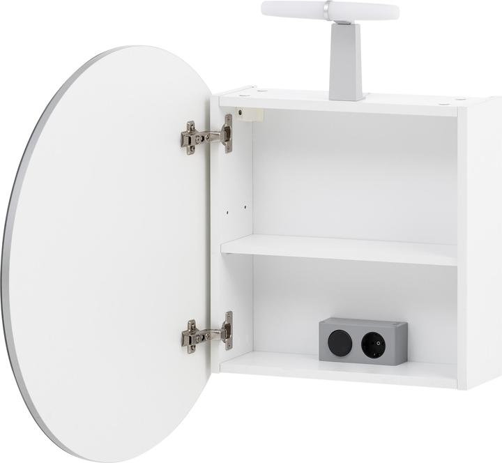 Actual product image Schildmeyer Bjarne mirror cabinet round matt white