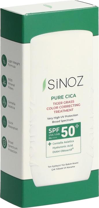 Produktbild Sinoz Pure Cica Color Correcting Treatment Fluid Sunscreen (Sonnencreme, SPF 50+, 50 ml)