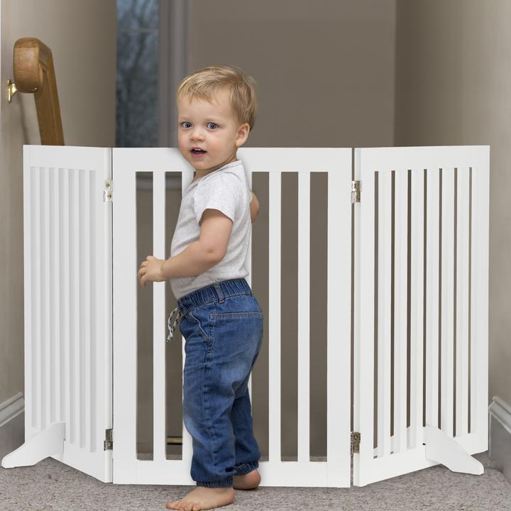 Actual product image Relaxdays Wooden Safety Barrier, Adjustable Gate (70 cm)