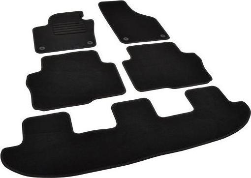 Image du produit Rigum Tapis de sol textile pour Seat Alhambra / VW Sharan de 2010 à aujourd'hui (incl. 3ème rangée de (1 jeu de 5 tapis de sol)