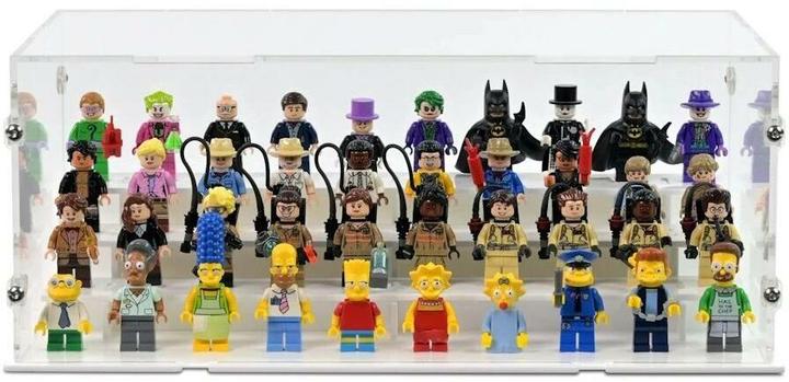 Image du produit iDisplayit Présentoir en acrylique pour 40 figurines LEGO® (avec base blanche et tenons)