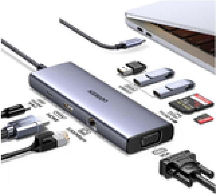 Immagine prodotto Ugreen Adattatore multifunzione USB-C 9-In-1 (USB-C, 9 Porti)