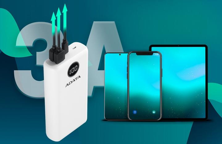 Image du produit Adata Bloc d'alimentation P20000QCD (20000 mAh, 15 W, 74 Wh)