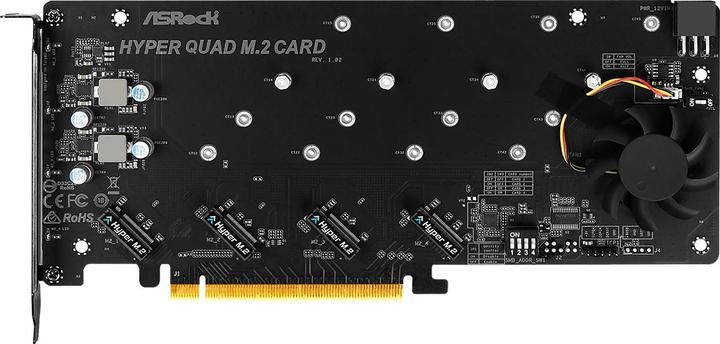Actual product image AsRock Hyper Quad M.2 Card