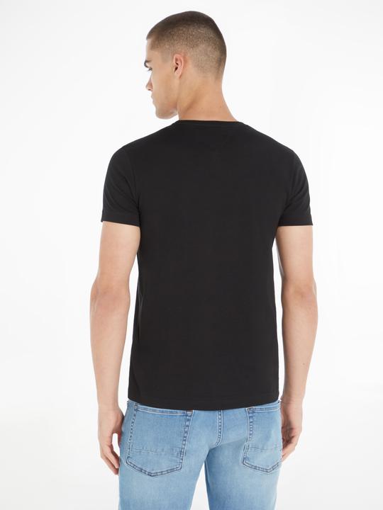 Actual product image Tommy Hilfiger Crew Neck T-Shirt Slim Fit Black (3XL)