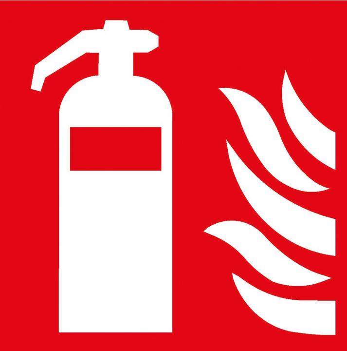 SafetyMarking Adesivo antincendio "Estintore" quadrato 10,0 x 10,0 cm