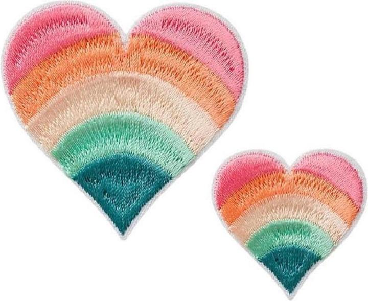 Mono Quick Herzen Regenbogen (2 x)