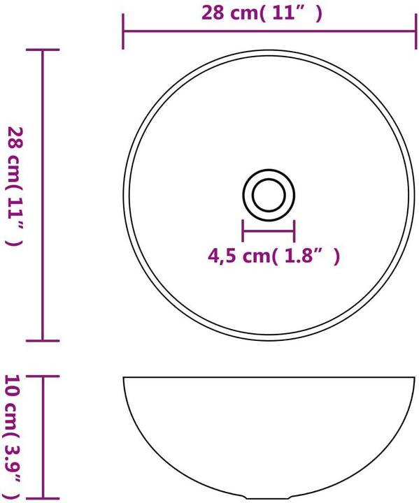 Image du produit VidaXL Waschbecken (280 mm, 280 mm)