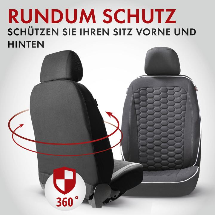 Actual product image Walser Car seat cover ZIPP-IT Premium Kendal, car seat covers for 2 front seats with zipper system sc