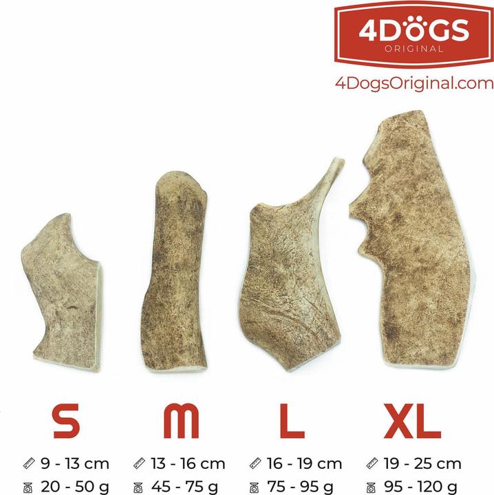 Image du produit 4Dogs Original 4DOGS - Bois de daim à mâcher (dur) - S