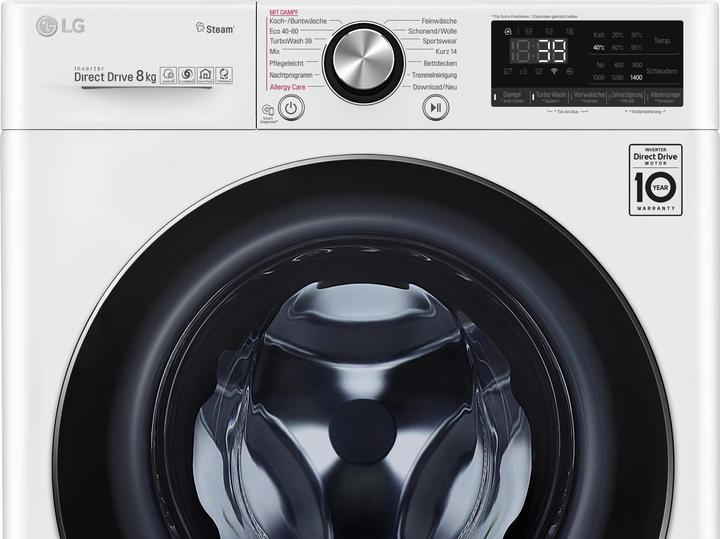 Produktbild LG F4WV908P2E Waschmaschine Freistehend Frontlader C (8 kg, Links)