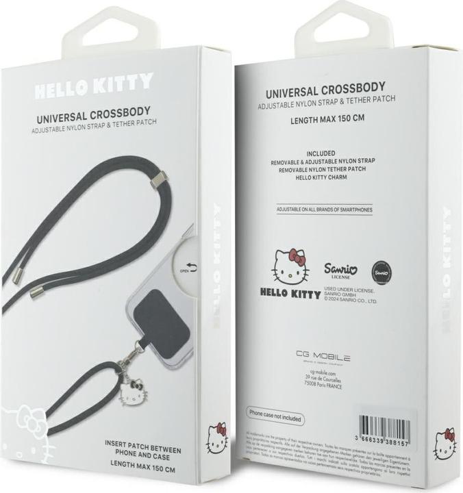 Produktbild Hello Kitty Crossbody Strap Cord Head Charm - black