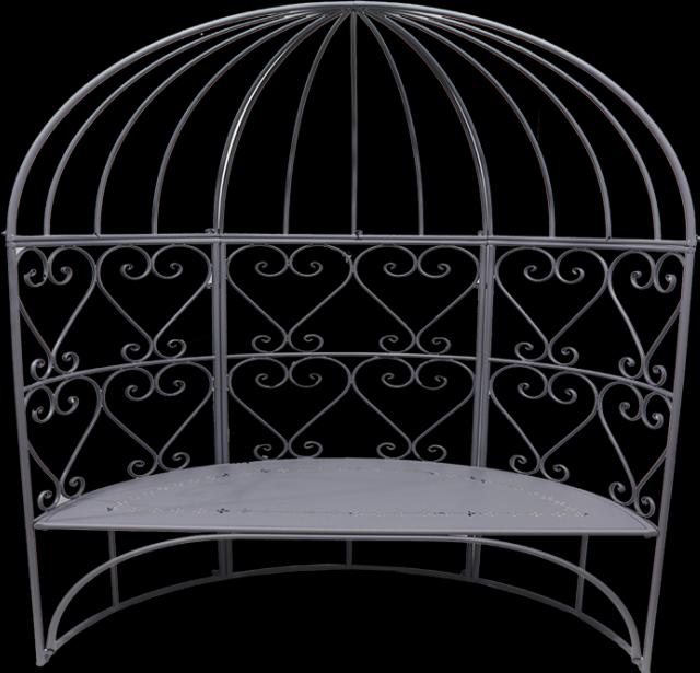 Produktbild Esschert Design Klassischer Halbpavillon mit Bank (62 cm, 124.50 cm)
