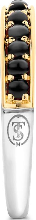 Produktbild Ti Sento Milano Ring Onyx bicolor gelbvergoldet 12123BO (56, 925 Silber)