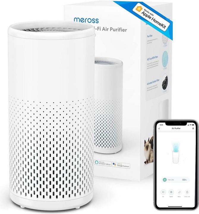 Actual product image Meross MERO MAP100 Smart HEPA 13 Air Purifier (19 m²)