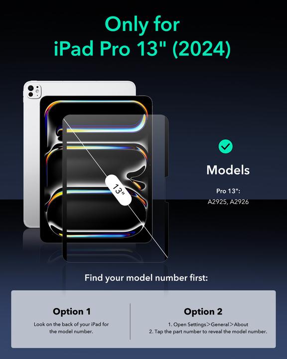 Productafbeelding ESR Paper-Feel Magnetic Screen (1 Stuk, iPad Pro 13 2024 (M4))