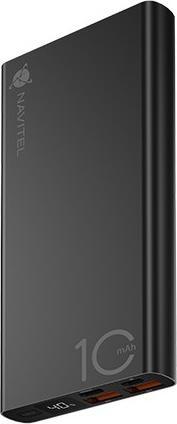 Actual product image Devia Powerbanka Navitel PWR10 AL ÄernÃ¡ (10000 mAh, 22.50 W, 37 Wh)