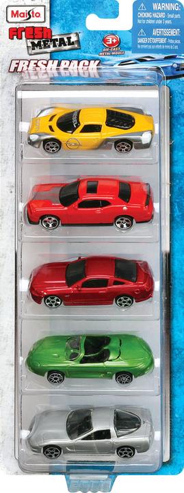 Produktbild Maisto Toys - Fresh Metal 5-er Set Modellautos, 7,5cm (6-fach sortiert) - Modellauto