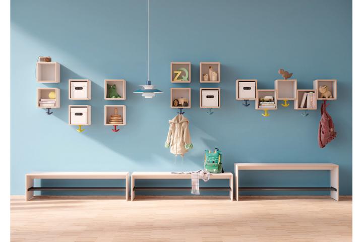 Immagine prodotto Hewi Gancio triplo Serie 477 opaco, elastico 50 acciaio blu Altezza 69 mm Ø 51 mm