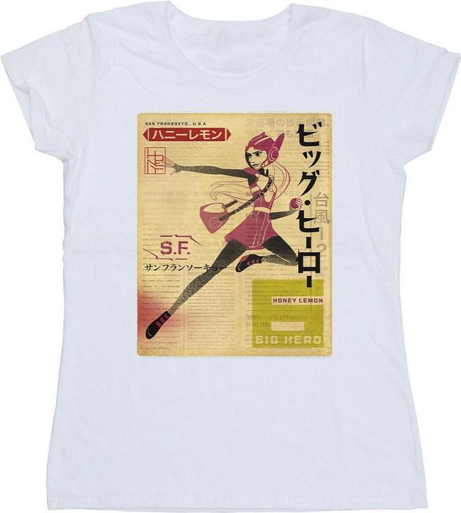Disney Big Hero 6 Baymax Honey Lemon Newspaper TShirt (XXL)