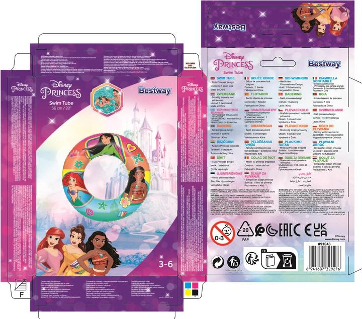 Actual product image Bestway 91043EU-03 - Disney Princess swim ring, 56 cm