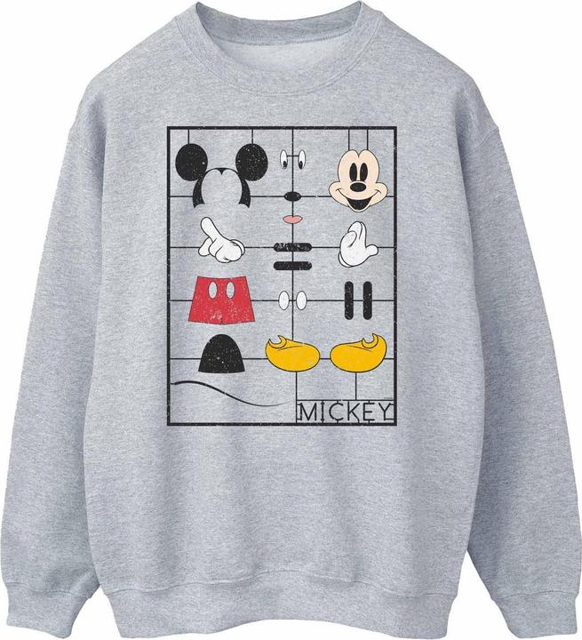 Actual product image Disney Mens Mickey Mouse Construction Kit Sweatshirt (S)