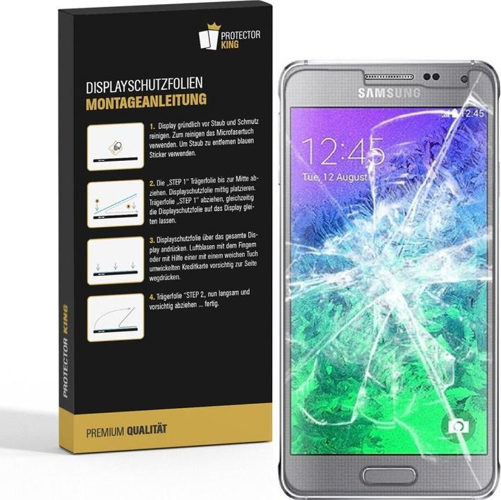 Produktbild Protectorking 2x Panzerfolie Anti-Shock HD Klar (2 Stück, Samsung Galaxy Alpha)