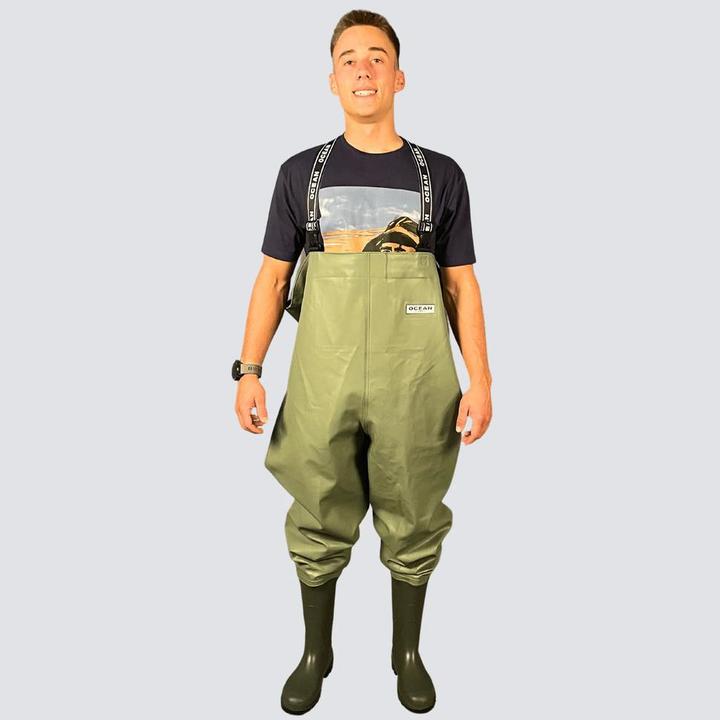 Immagine prodotto Ocean Waders Classic Wide S5 Waders, oliva chiara, taglia 47 (47)
