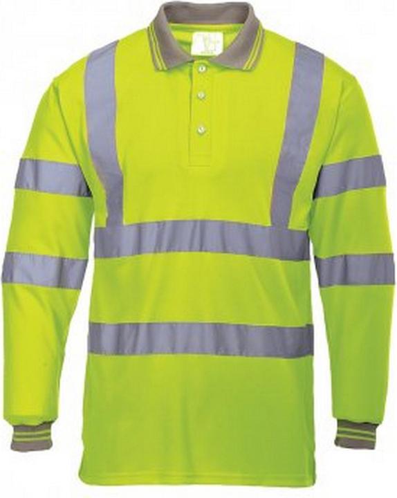 Portwest HiVis Langarm Polohemd
