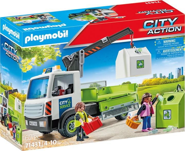 Image du produit Playmobil 71431 Camion de collecte de verre usagé avec conteneur (71431, Playmobil City Action)