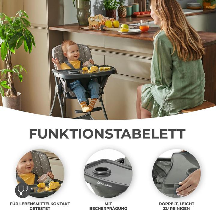 Produktbild KinderKraft Hochstuhl Foldee grün (Hochstuhl)
