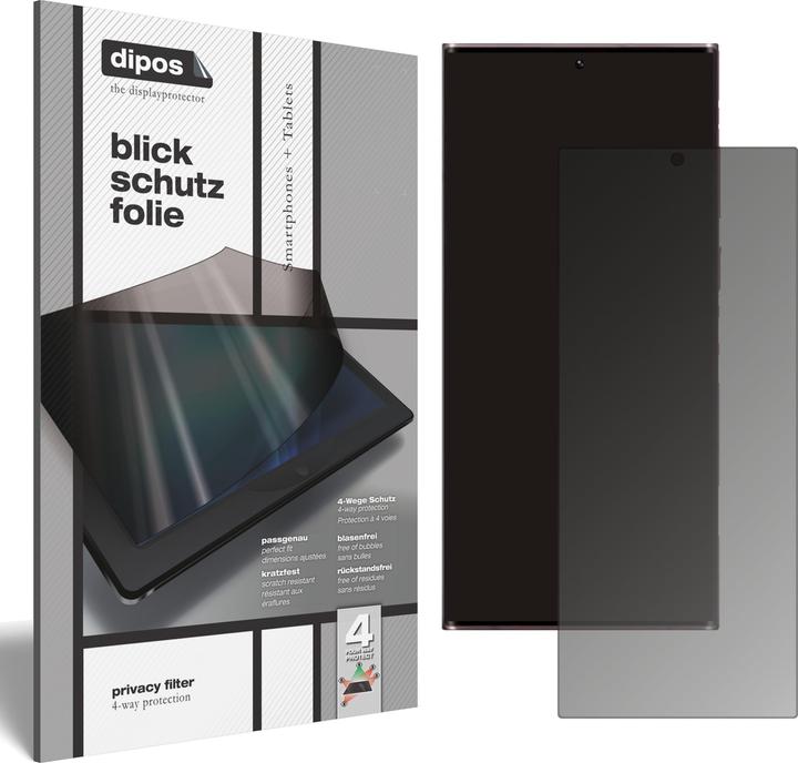 Produktbild Dipos Blickschutzfolie 4-Way Privacy (1 Stück, Samsung Galaxy S22 Ultra)