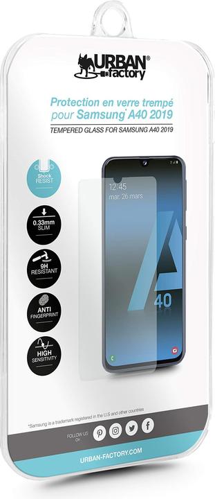 Actual product image Factory TGS07UF Screen/Rear Protector for Smartphones Clear Screen Protector Samsung 1 Pc. (1 Piece, Samsung Galaxy A40)