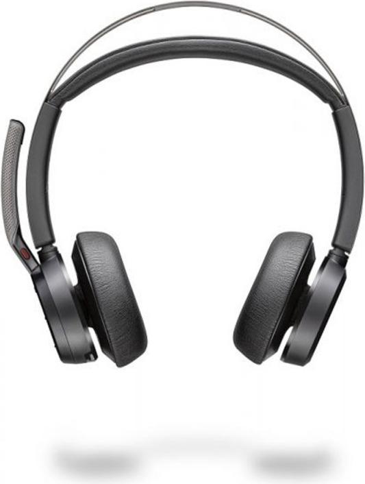 Actual product image Poly Voyager Focus 2 MS Teams Wireless Headset, Bluetooth, USB-C/A Adapter, Charging stand, Black (Wireless, USB-A)