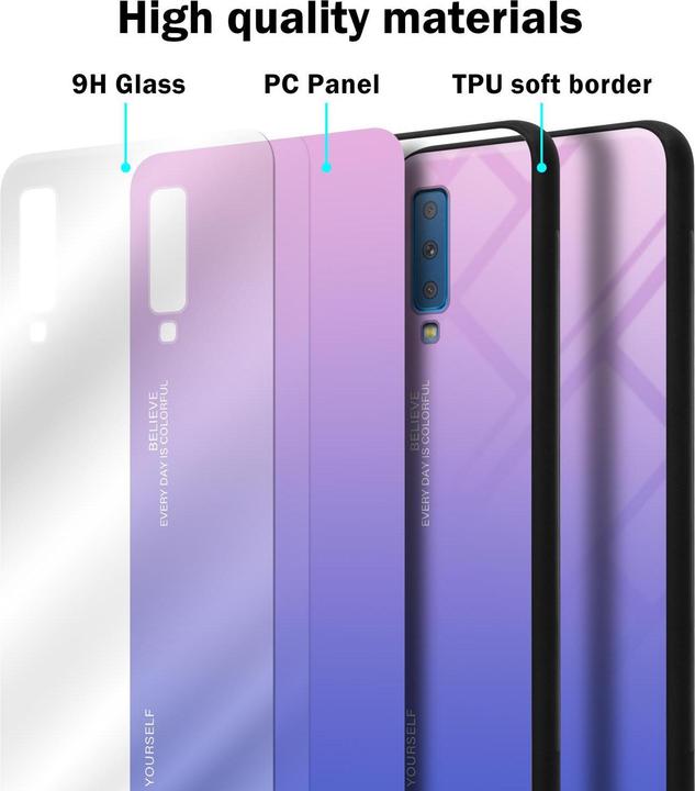 Image du produit Cadorabo Couverture en verre TPU 2 couleurs (Samsung Galaxy A7 (2018))