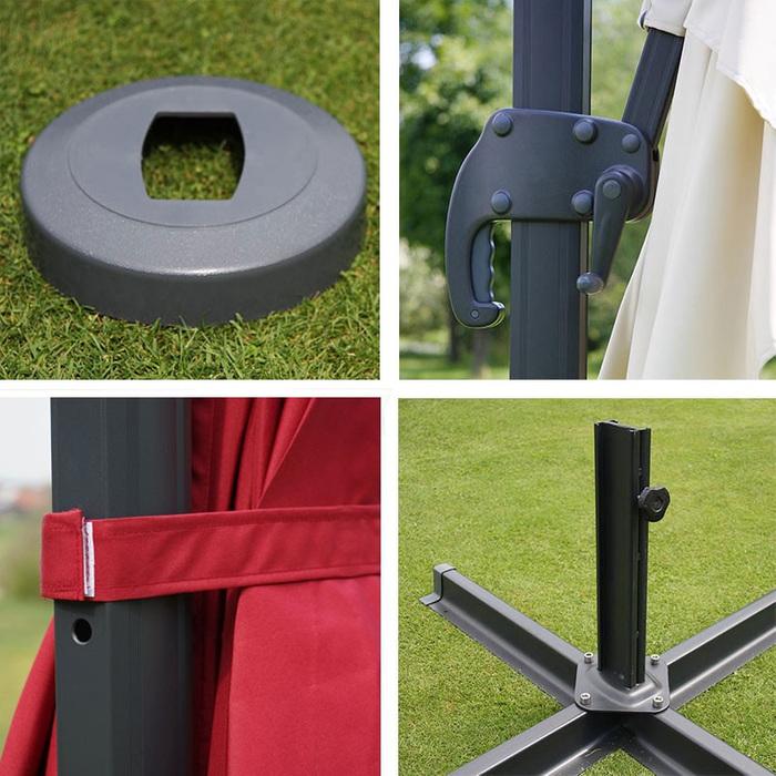 Immagine prodotto Mendler Ombrello semaforico di lusso in alluminio Gastronomia, 3,5x3,5m - 10374 (3.50 m)