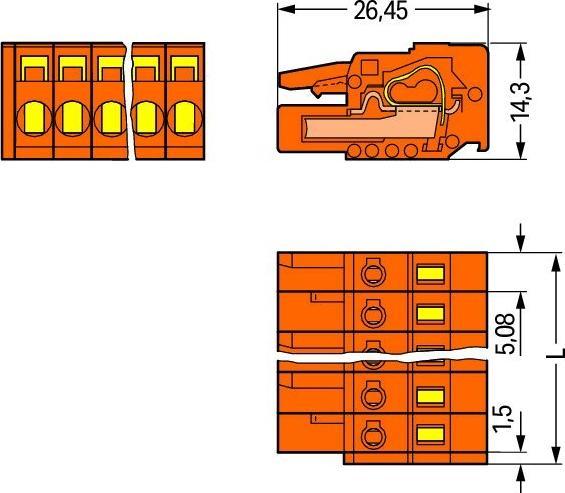 Produktbild Wago MCS-MIDI 5.08mm terminal block plug,12P
