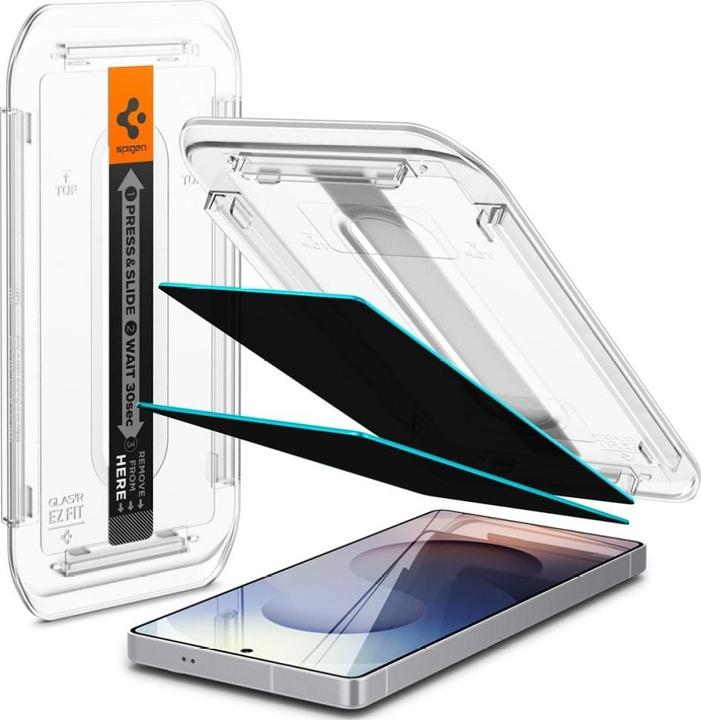Actual product image Spigen Glass tR EZ Fit HD (Privacy) 2 Pack - Samsung Galaxy S25 Ultra (2 Piece, Samsung Galaxy S25 Ultra)