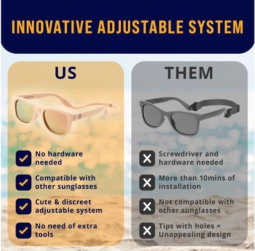 Produktbild Baby Sunnies Baby-Sonnenbrille mit Band Schwarz